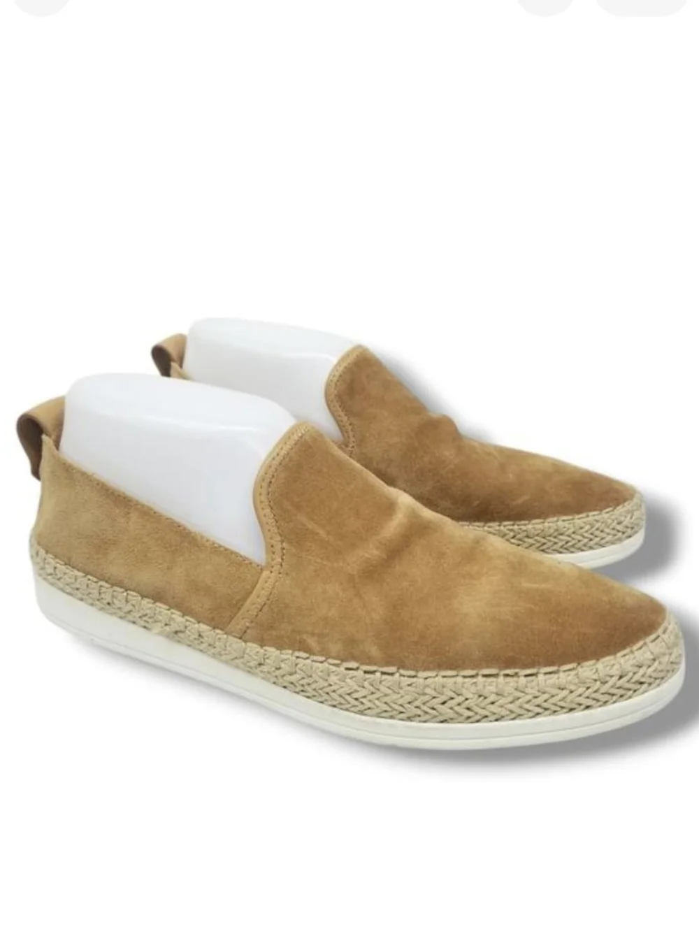 Vince Suede‎ Leather Espadrille Slip-On Loafers Womens 8.5 M Camel Brown